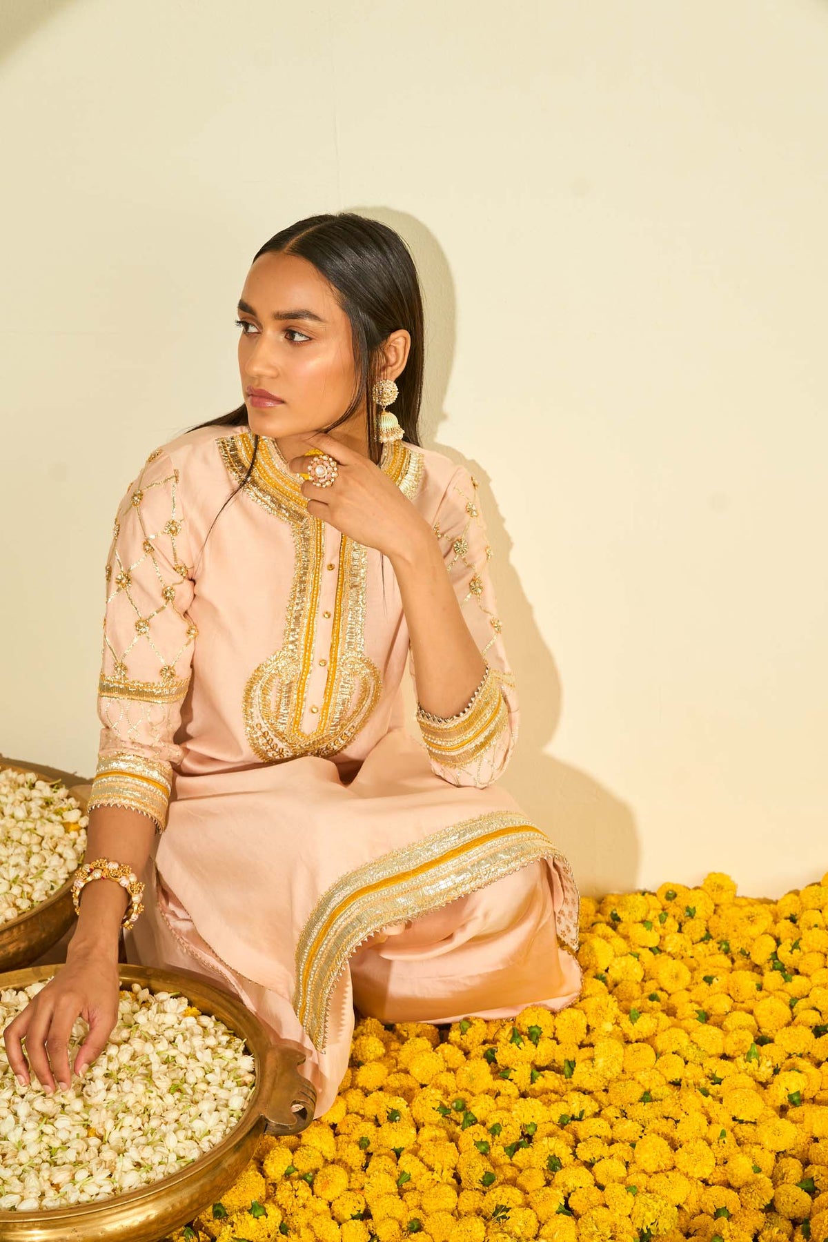 Aminah Rosepink Kurta with dhoti (Lxrts)
