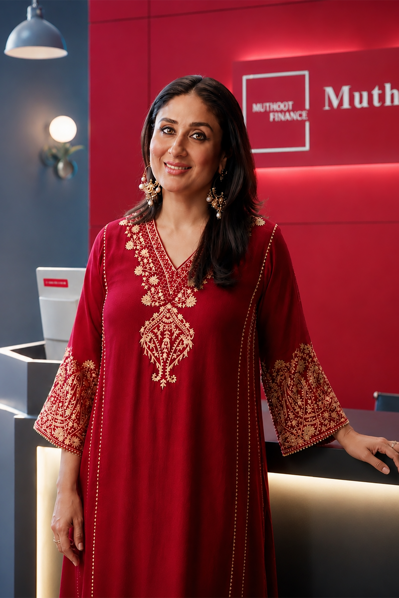 Kareena Kapoor In NIYAH - RED SHORT CHAUGA WITH SALWAR
