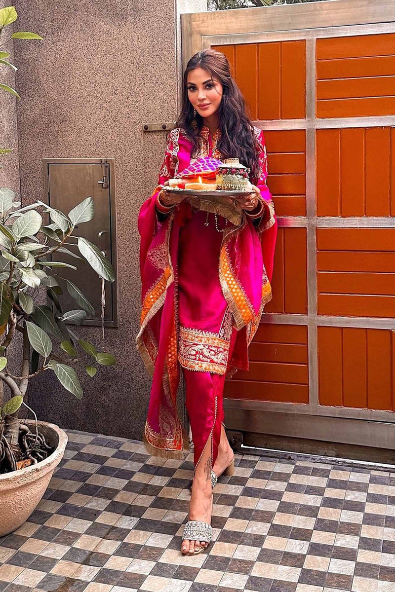 Ankita Rai In MEHNOOR - Rani Hotpink KURTA WITH DHOTI