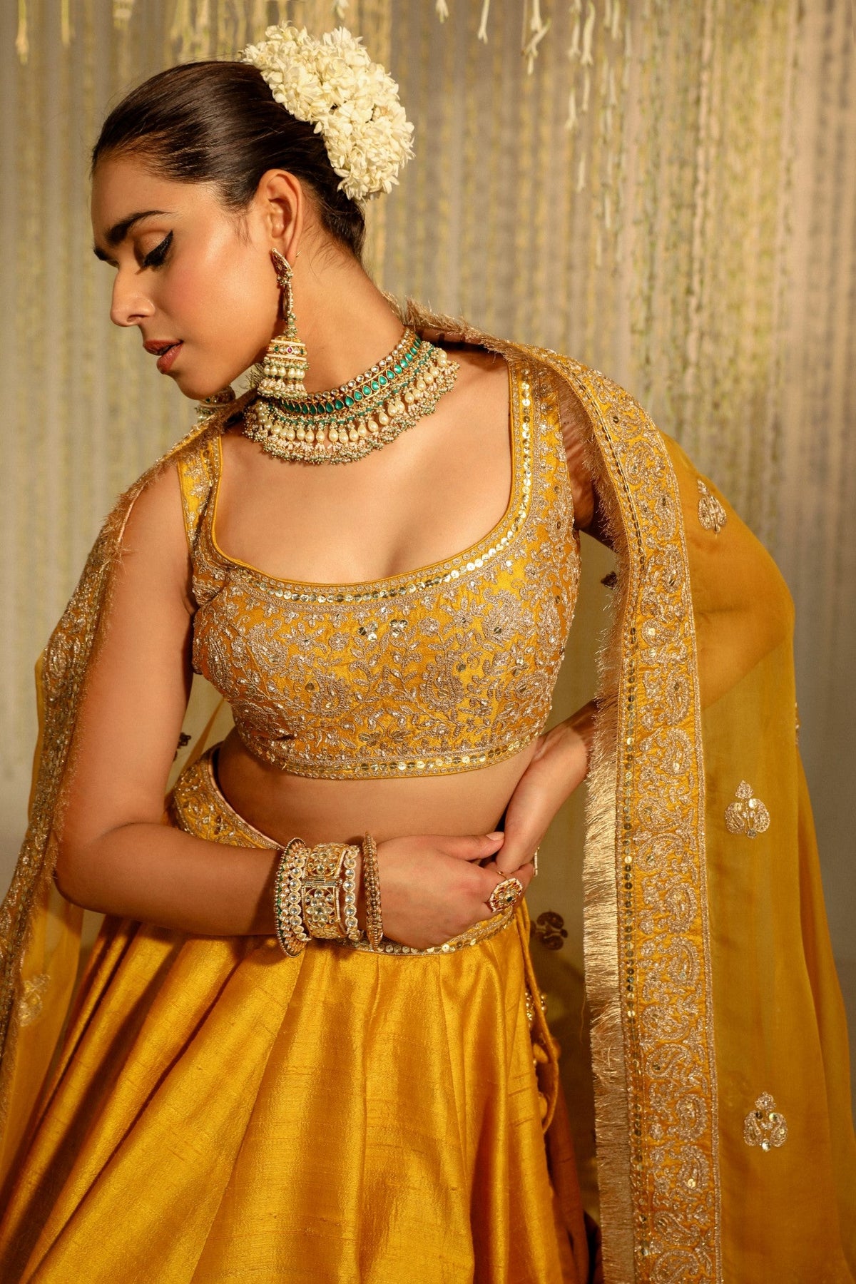 Ravkirat Kaur in AMNA - Glaze Mustard