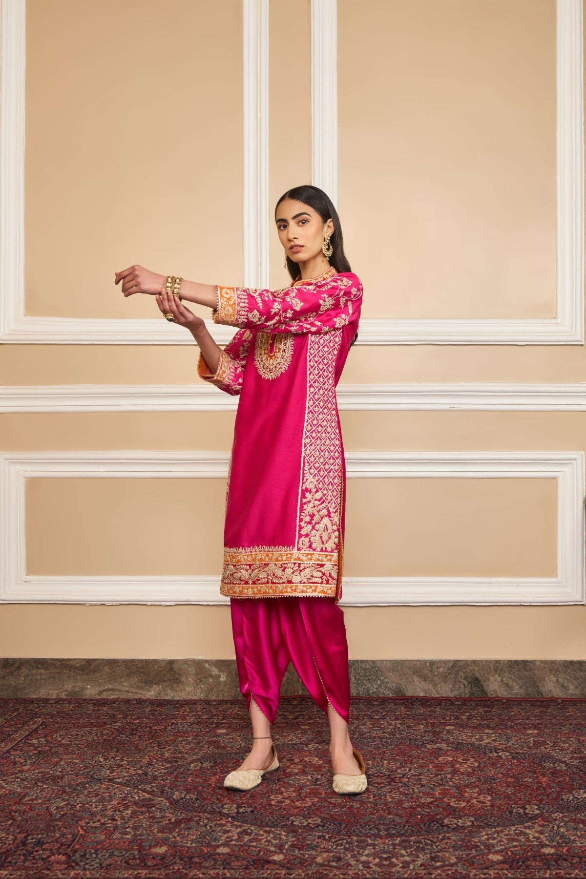 Ankita Rai In MEHNOOR - Rani Hotpink KURTA WITH DHOTI
