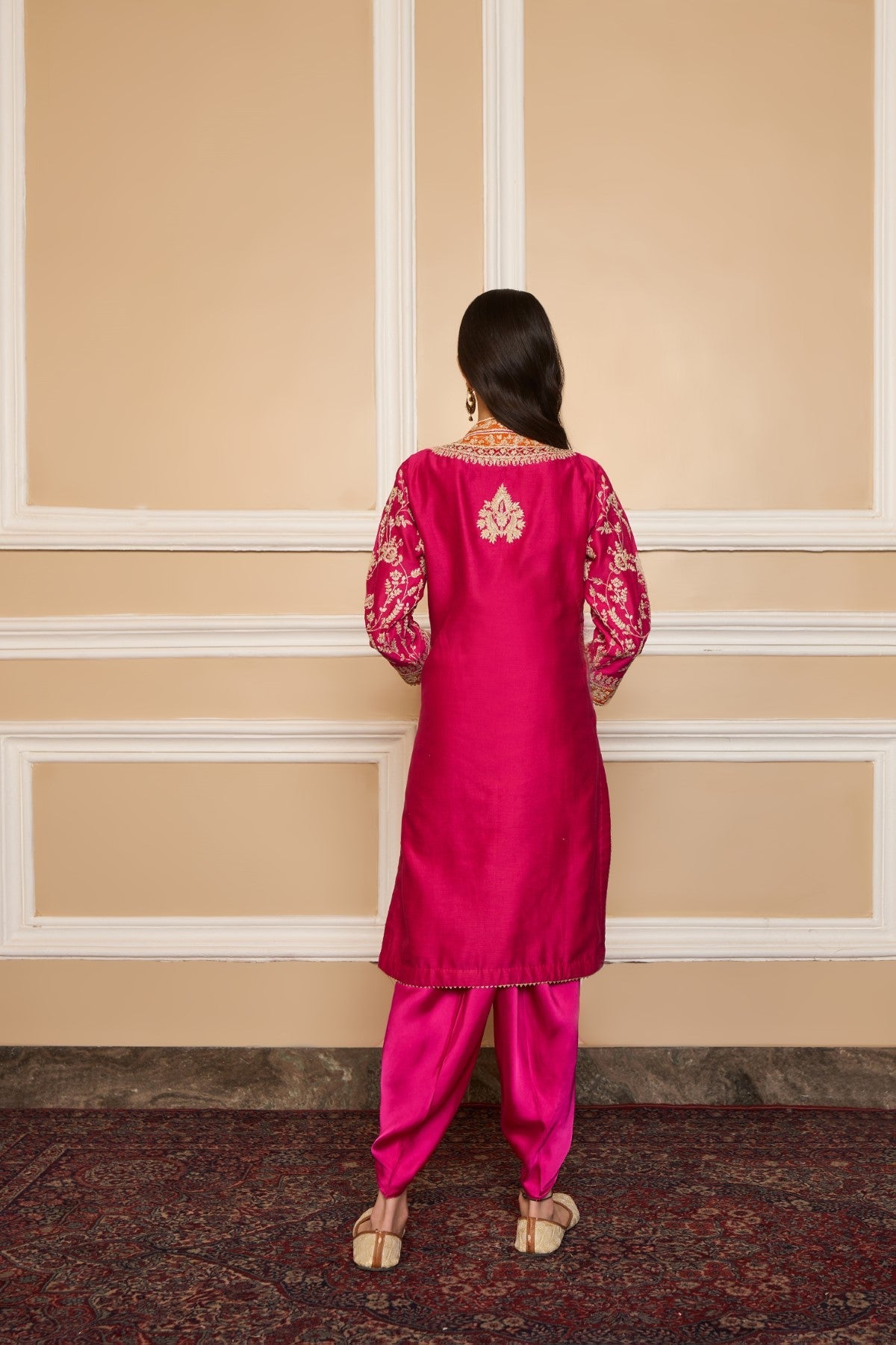 MEHNOOR - Rani Hotpink KURTA WITH DHOTI