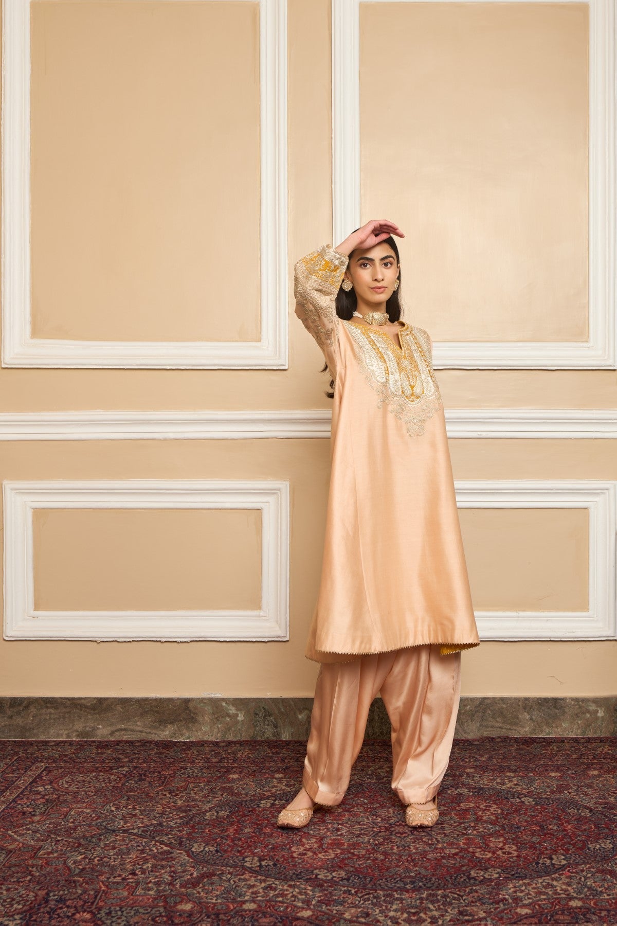 Alisha Pekha In MOHSINA - ROSE PINK SHORT KALIDAAR CHOGA WITH SALWAR