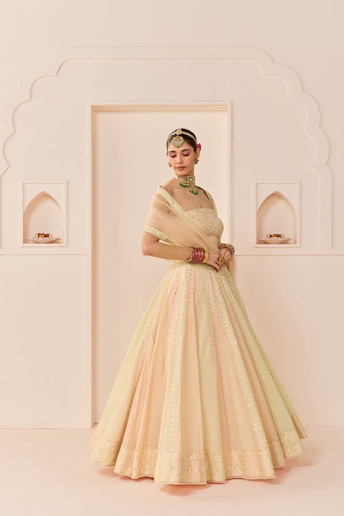 Umaiza - Carnation Pink  Lehenga With Blouse And Dupatta (LXRTS)