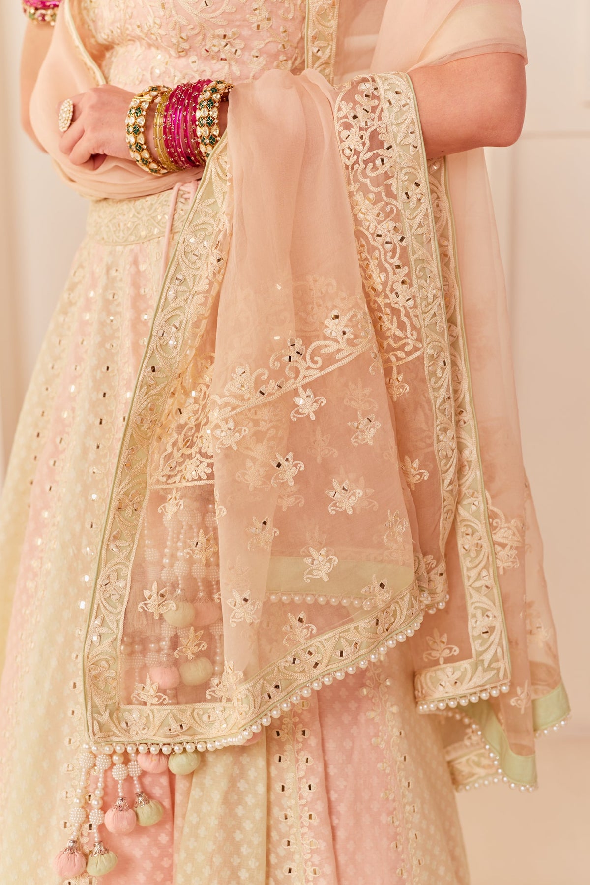 Umaiza - Carnation Pink  Lehenga With Blouse And Dupatta (LXRTS)