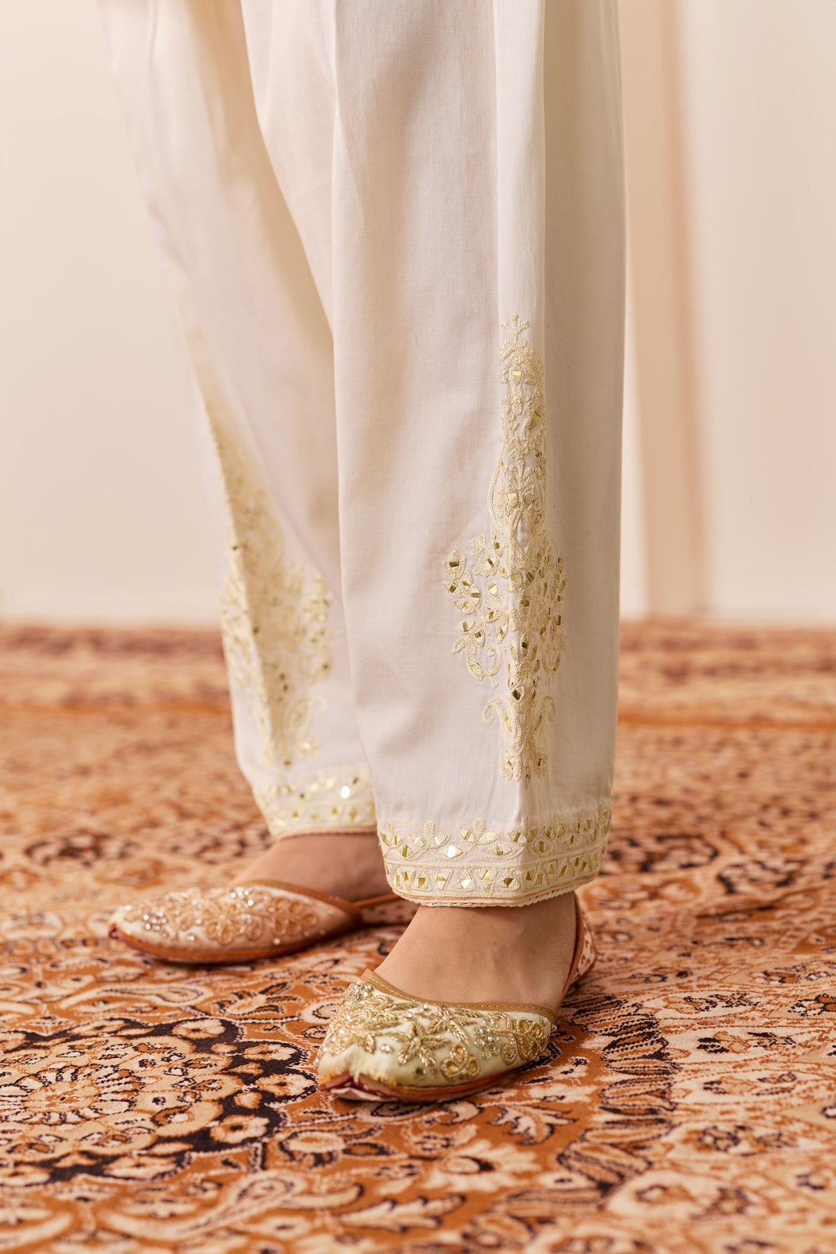 Reem - Daisy Ivory Short Choga With Dogri Salwar