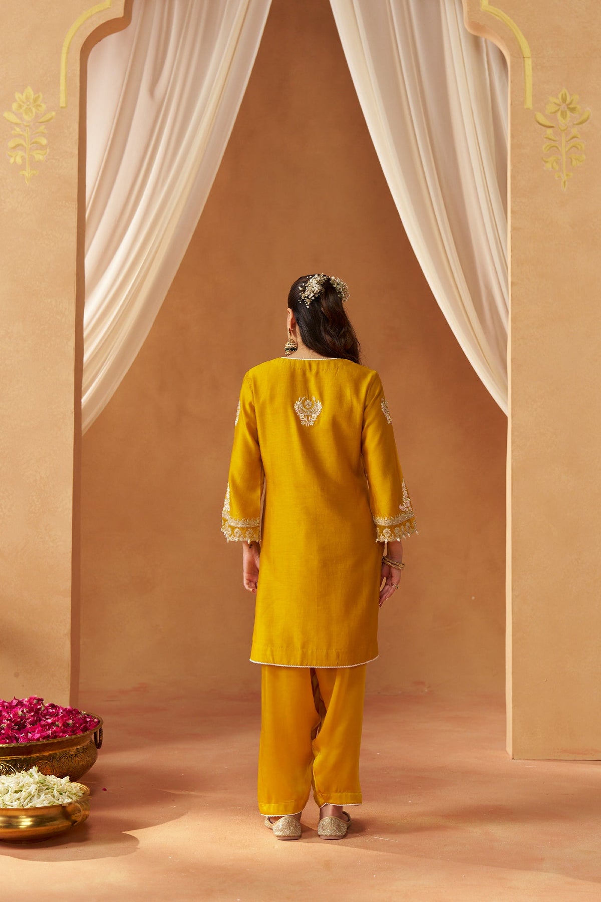 Ashira - Mustard Short Kurta with Salwar