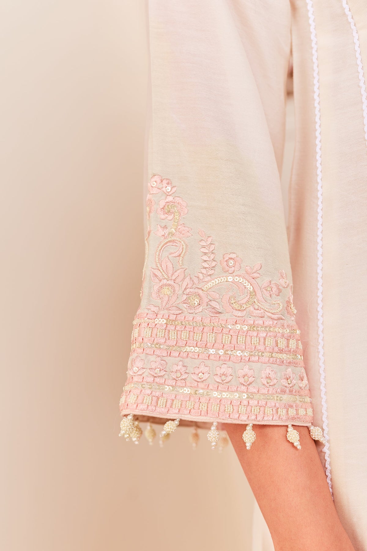 ARSHIYA - DAISY IVORY WITH PINK CHOGA WITH SALWAR
