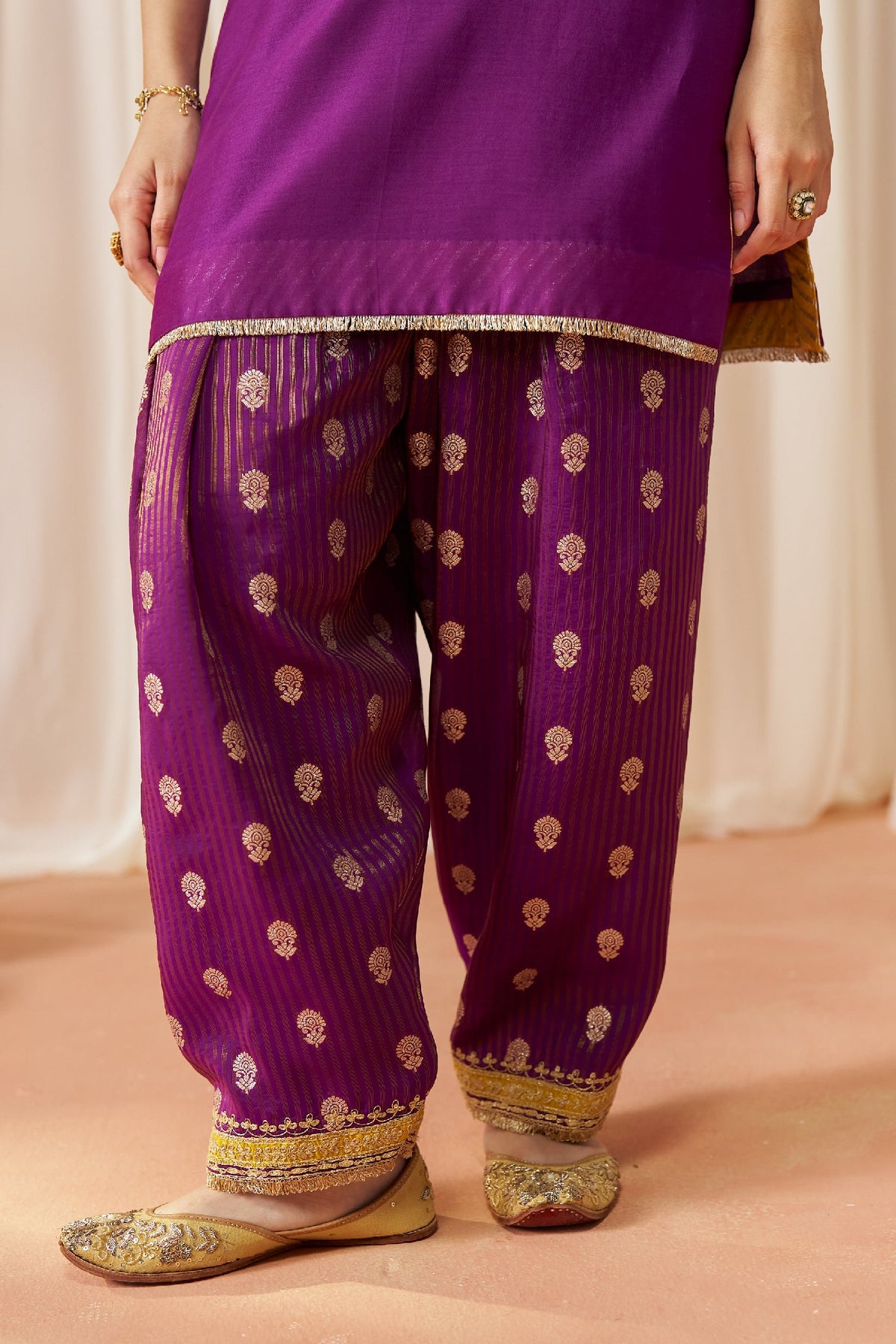 Suchana Bera In Adeela Deep Purple Kurta with Salwar