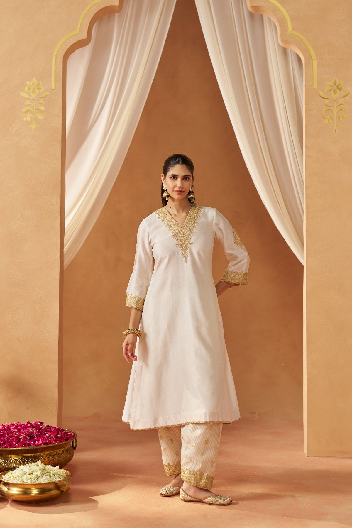 Liana Daisy Ivory Chauga with Salwar