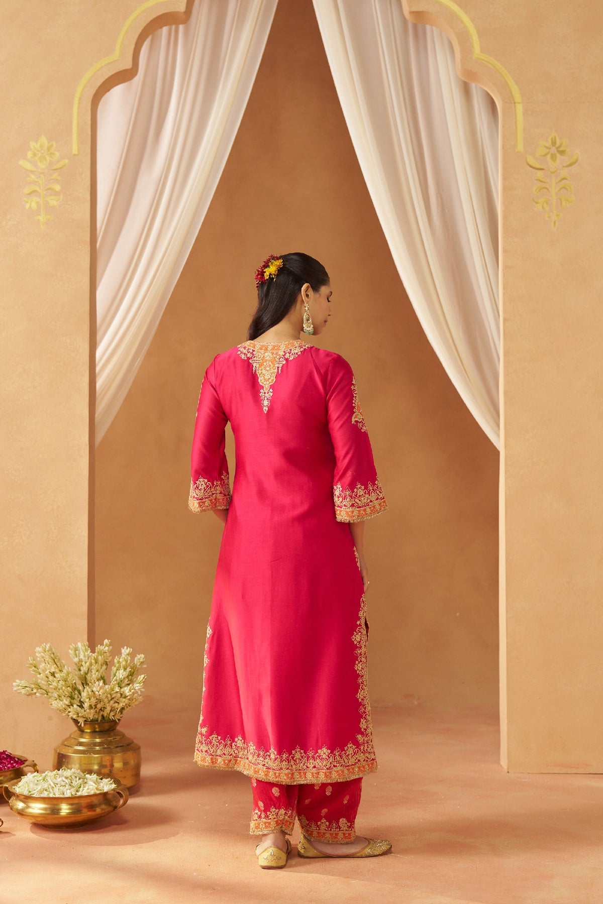 Mubina Hotpink Kurta with Salwar and Dupatta (LXRTS)