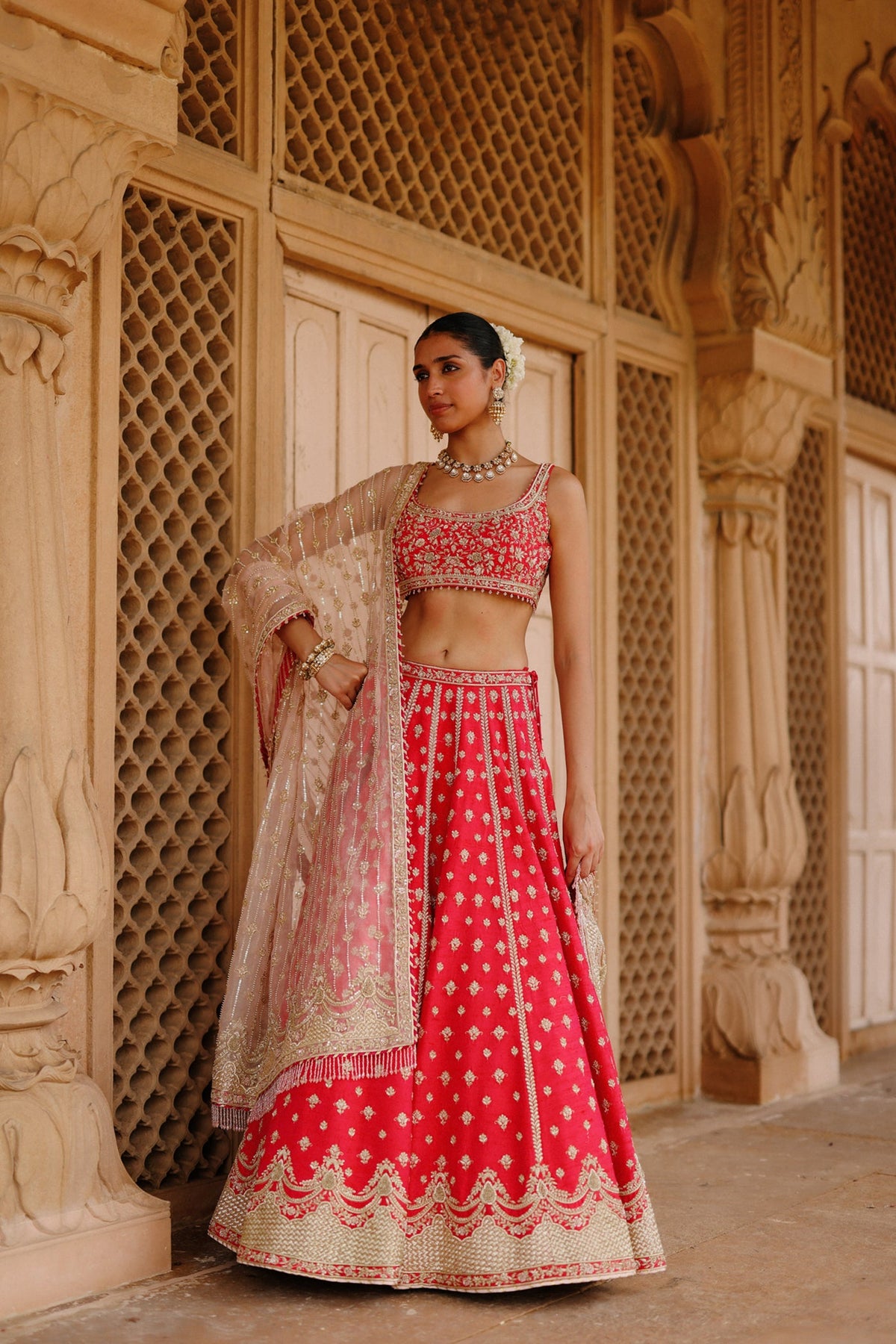 Rakul Preet Singh In Noorbano - Rani Hot Pink Lehenga Set with Blouse & Dupatta