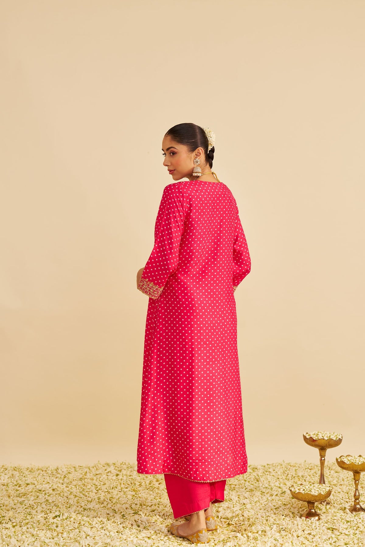 ZALIYAH - Rani Hotpink LONG CHAUGA WITH SALWAR