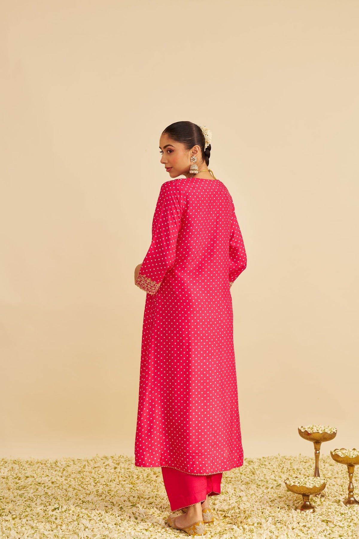 ZALIYAH - Rani Hotpink LONG CHAUGA WITH SALWAR (Lxrts)