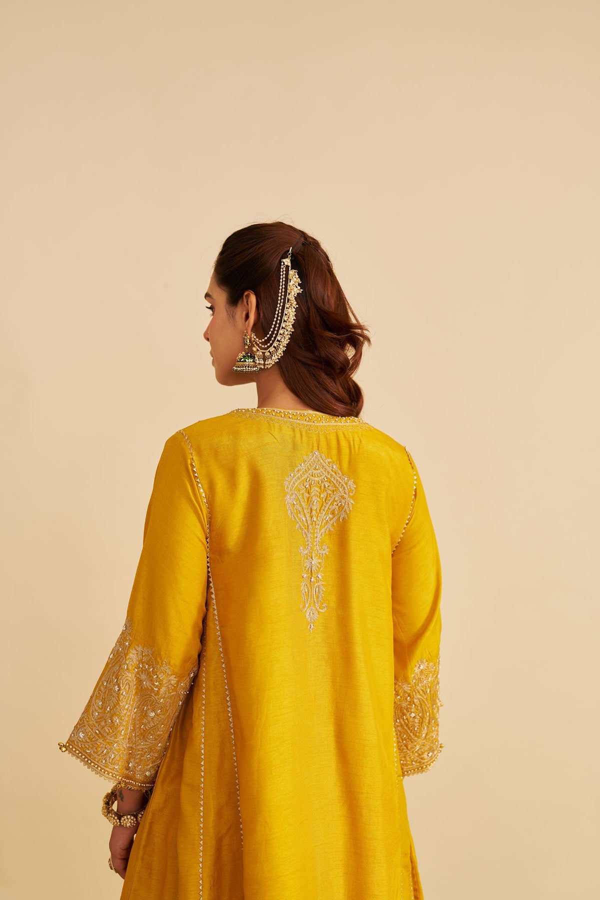 NIYAH - Heirloom Mustard SHORT CHAUGA WITH SALWAR