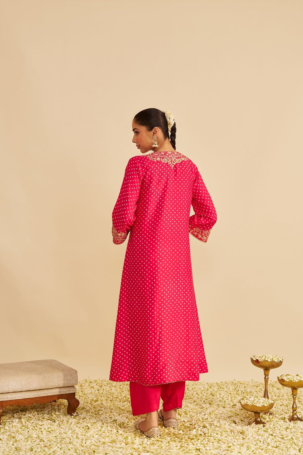 SHEZIA - Rani Hotpink LONG CHAUGA WITH SALWAR