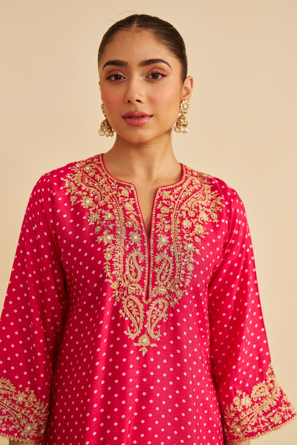 SHEZIA - Rani Hotpink LONG CHAUGA WITH SALWAR