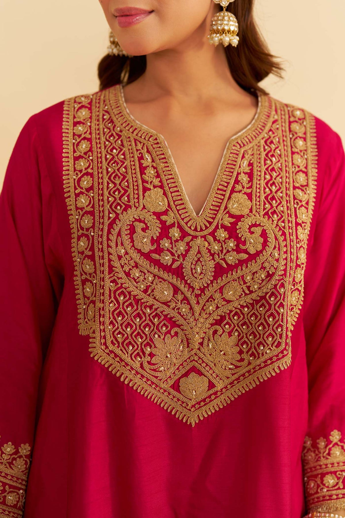 MEHZA - Rani Hotpink HORT CHAUGA WITH SALWAR