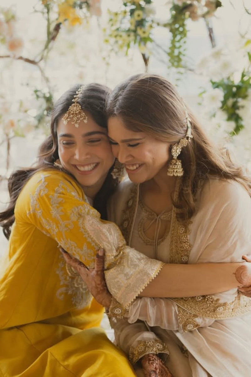 Sharvari In MOHSINA - Glaze Mustard SHORT KALIDAAR CHOGA WITH SALWAR