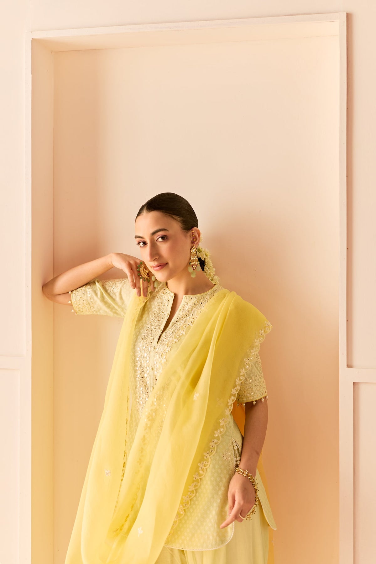 Anaisha - Mint Green Short Kurta With Farshi Salwar