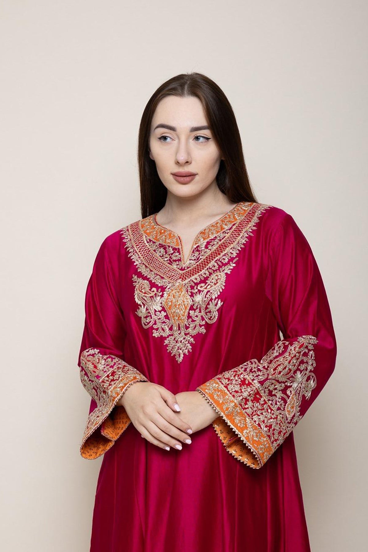 Mehrish - Rani Hotpink Abaya